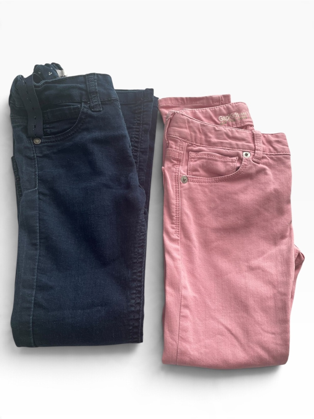 Lot of 2 Girls Jeans size 6 Regular GapKids Pink Urban Star Dark Blue Stretch